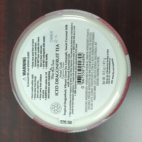 White Barn Accents Bath Body Works White Barn Iced Dragonfruit Tea